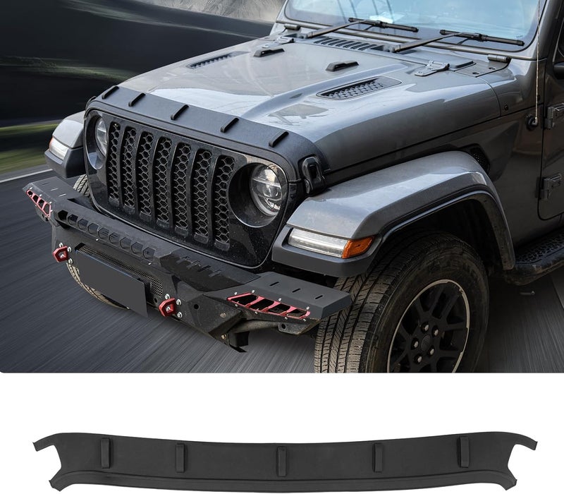 Maxzina TPE Hood Protector Compatible with 2020+ Jeep Gladiator JT 2018+ Jeep Wrangler JL Hood Shield TPE Hood Deflector Hood Guard for 2025 2026 Gladiator Wrangler JL Accessories - Image 1